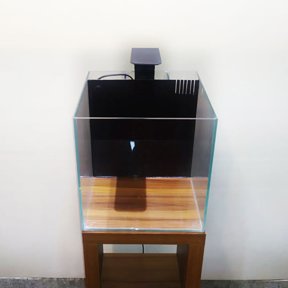 12 Cube Crystal Glass Tank With Backsump