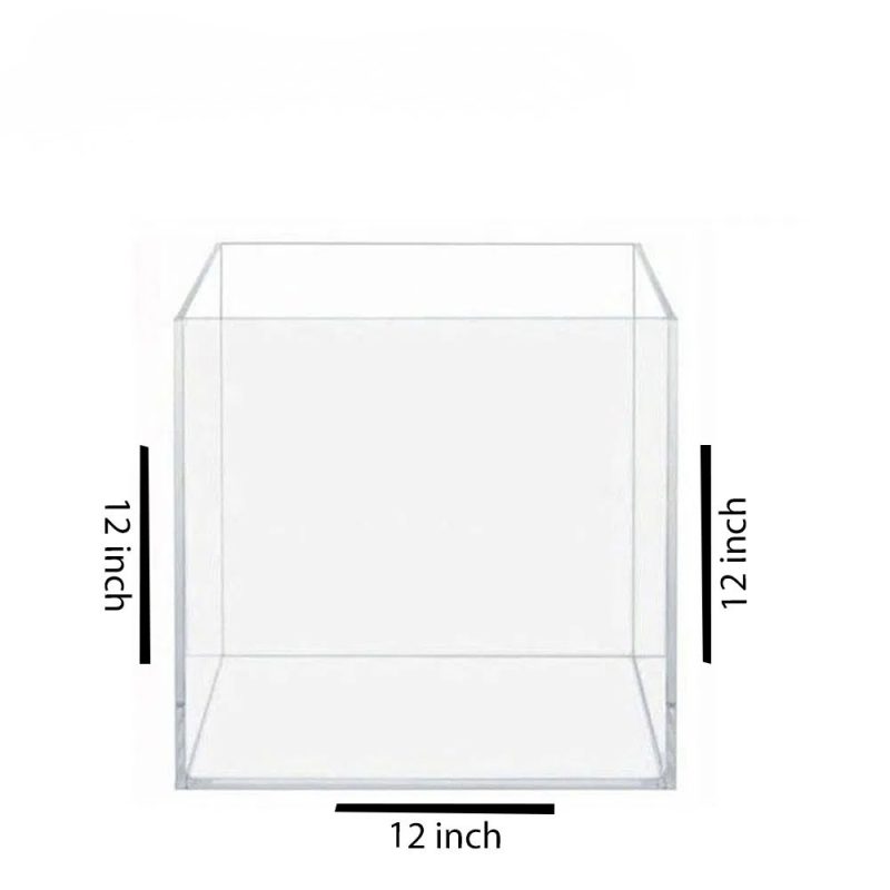 12″x12″x12″ Crystal Glass Aquarium Tank