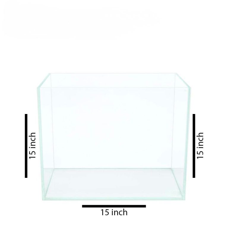 15″x15″x15″ Crystal Glass Aquarium Tank