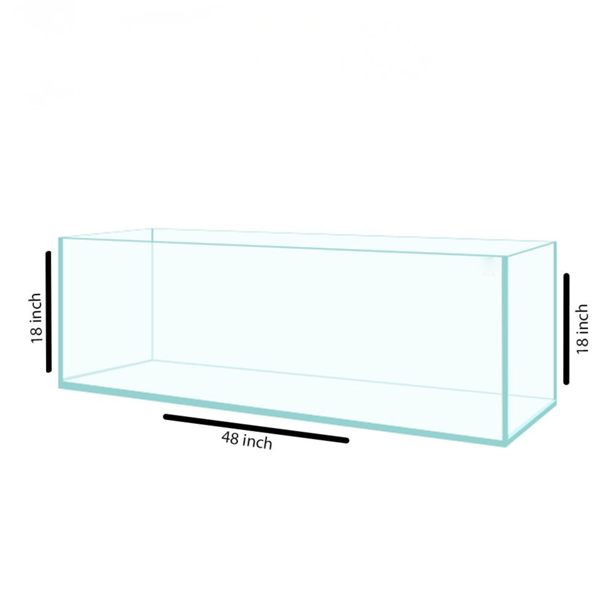 241 Ltr. 48″x18″x18″ Regular Glass With Dimond Edeging Aquarium- Glass Thickness 10mm