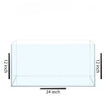 24″x12″x12″ Crystal Glass Aquarium Tank