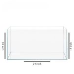 24″x18″x18″ Crystal Glass Aquarium Tank