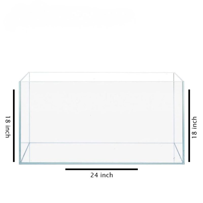 24″x18″x18″ Crystal Glass Aquarium Tank