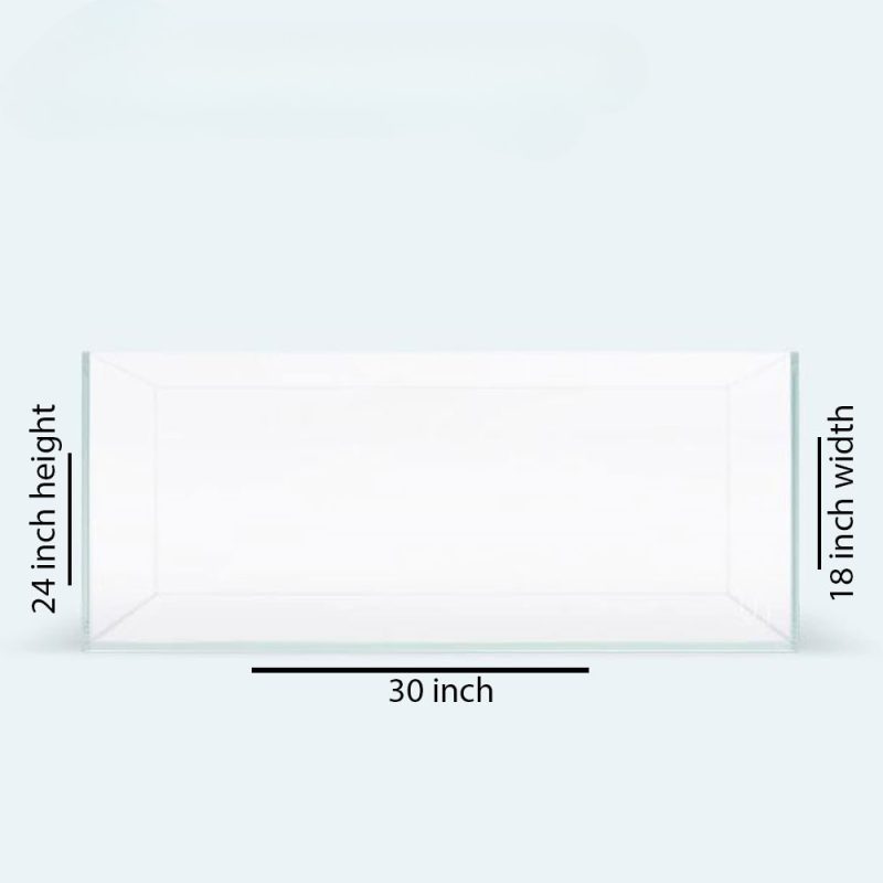 30″x18″x24″ Crystal Glass Aquarium Tank