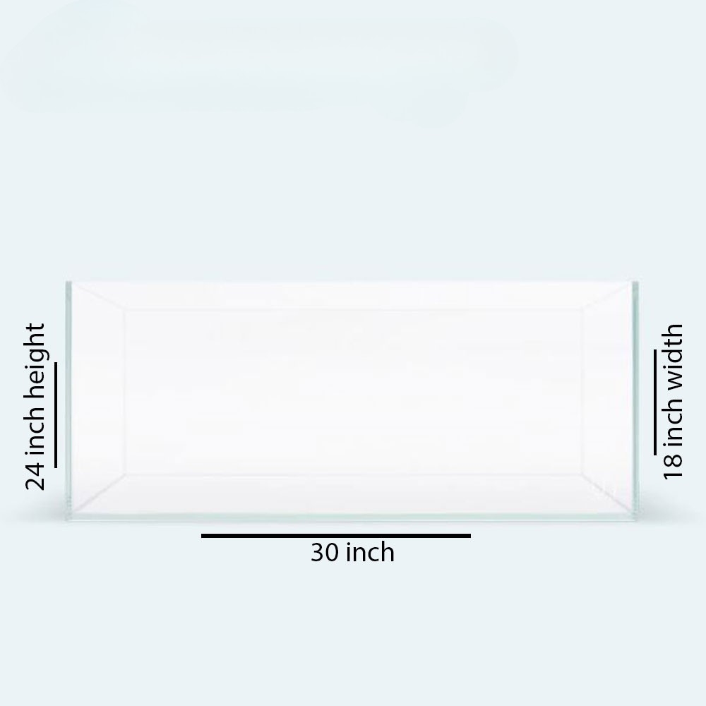 30″x18″x24″ Crystal Glass Aquarium Tank