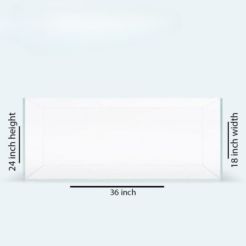 36″x18″x24″ Crystal Glass Aquarium Tank