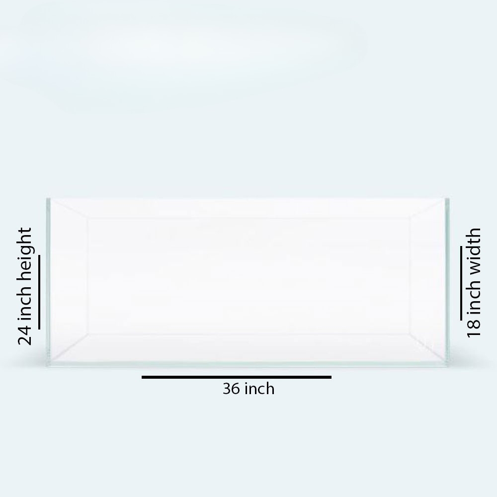 36″x18″x24″ Crystal Glass Aquarium Tank