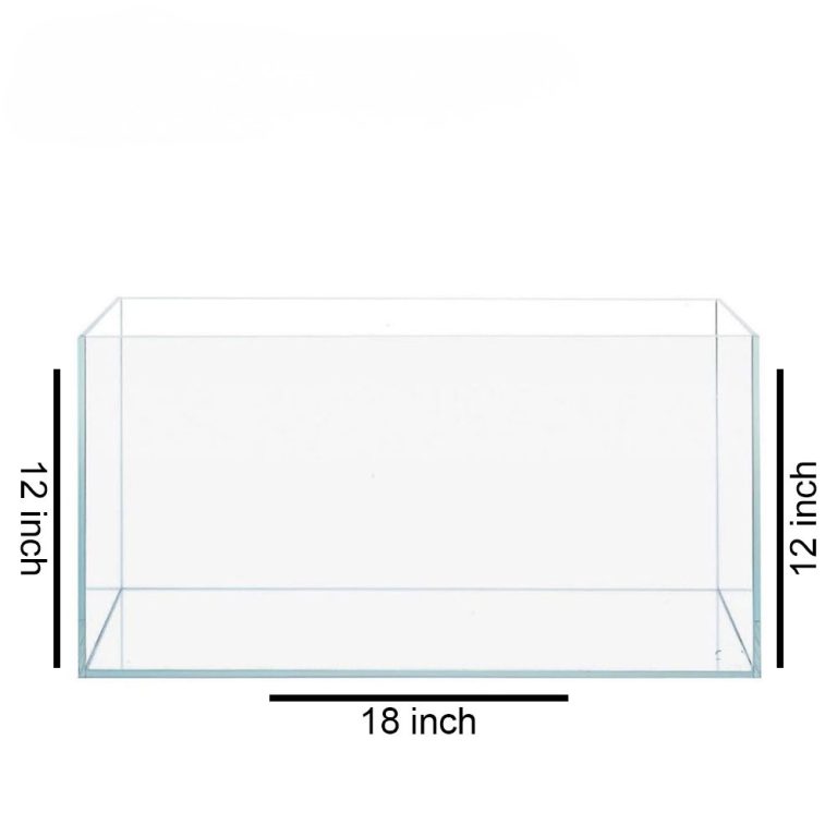 39 Ltr. 18″x12″x12″ Regular Glass With Dimond Edeging Aquarium Tank