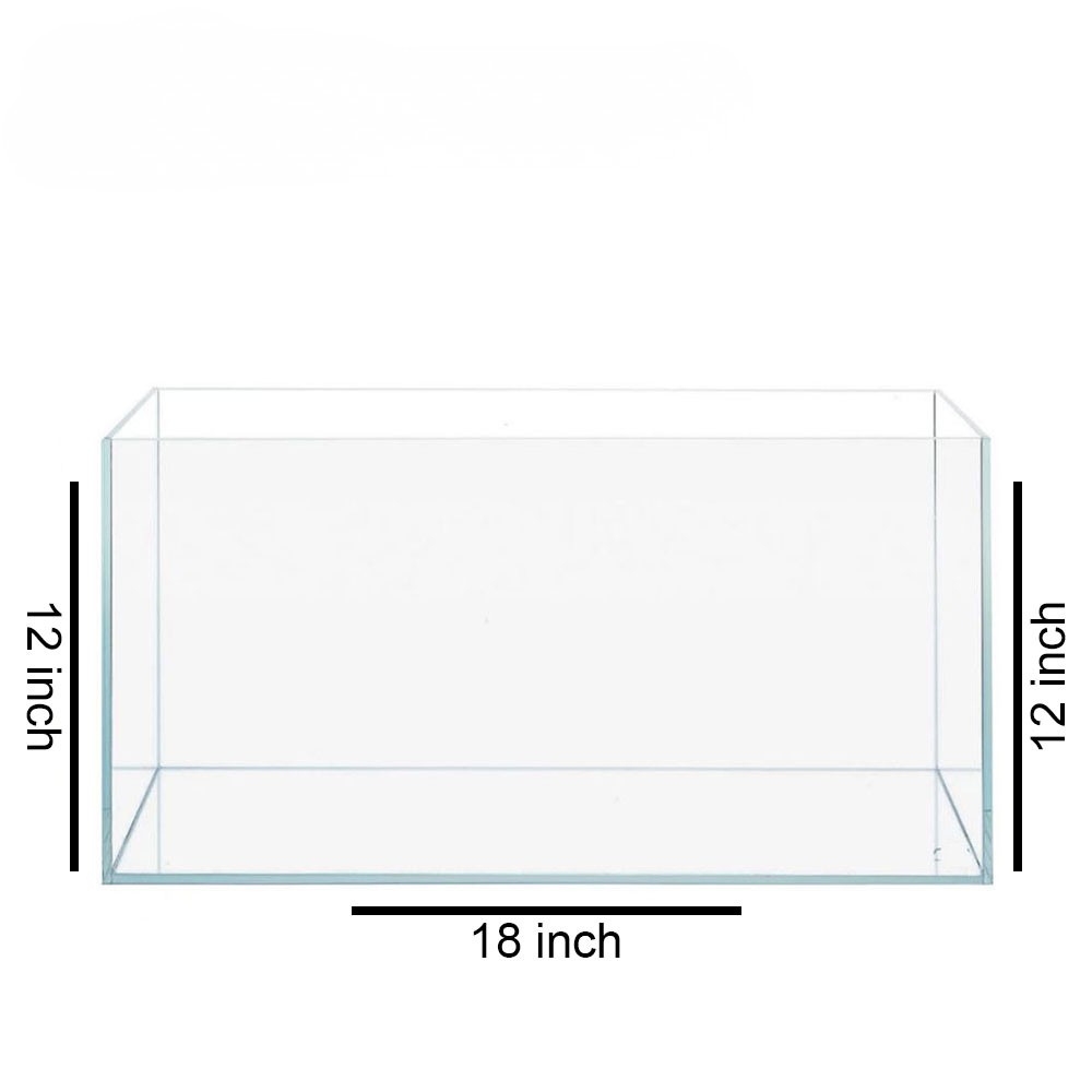 39 Ltr. 18″x12″x12″ Regular Glass With Dimond Edeging Aquarium Tank