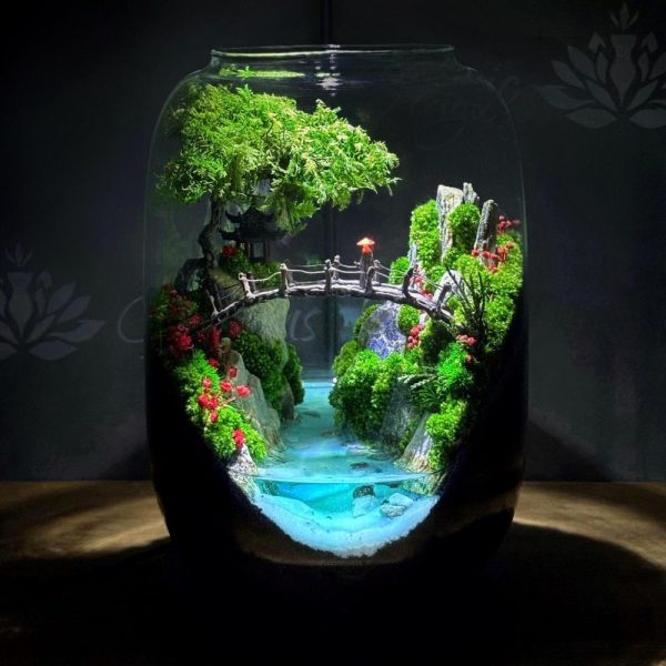 River Terrarium in Glass Jar